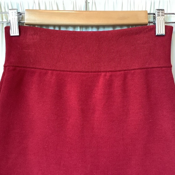 Express NWT Skirt Women's Red Stretch Pencil Pull On Bodycon Small - Picture 6 of 8